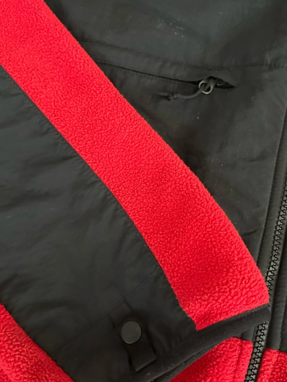 The North Face Men's Red & Black Fleece Jacket #winterjacket #retro #vintagemen